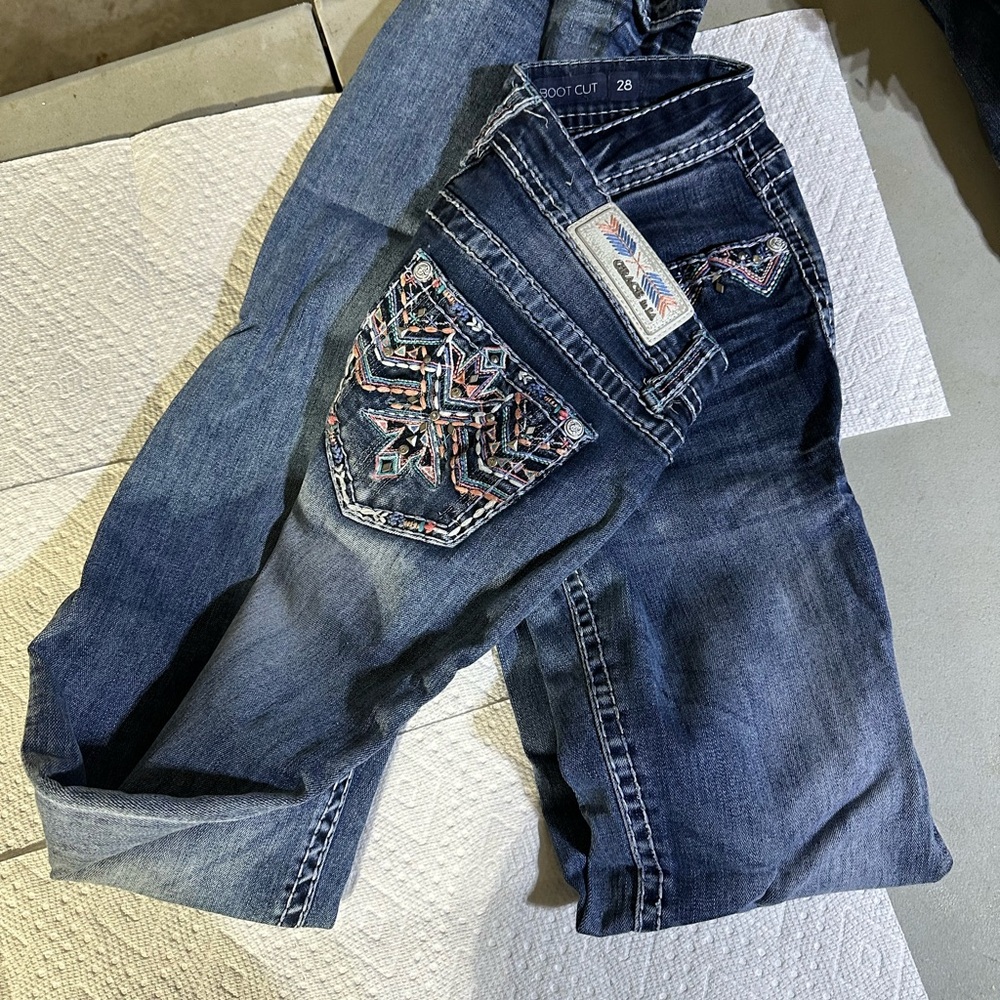 Embroidered Bootcut Jeans